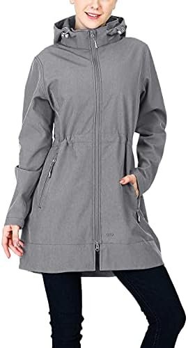 33,000ft Women's Waterproof Softshell Long Rain Jacket with ... 33,000ft Women's Waterproof Softshell Long Rain Jacket with ...