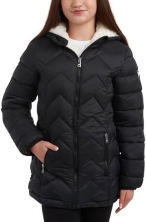 DKNY Girls' Winter Coat – Fully Sherpa Lined Glacier Shield DKNY Girls' Winter Coat – Fully Sherpa Lined Glacier Shield ...