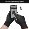 Disposable Black Nitrile Exam Gloves, Latex Free Gloves for ...