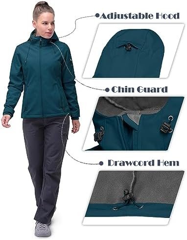 33,000ft Women's Softshell Jacket, Fleece Lined Warm Jacket ...