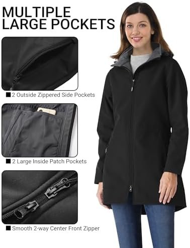Outdoor Ventures Women's Softshell Jacket with Removable Hoo...