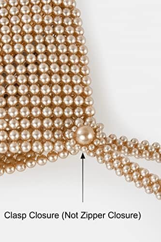 BABEYOND Pearl Clutch Purse Evening Bags for Women Elegant T...