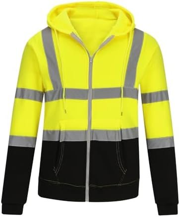 Men's High Visibility Safety Sweatshirt Class 3 Reflective S...
