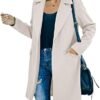 Fazortev Womens Casual Long Sleeve Wool Blend Pea Coat Lapel...