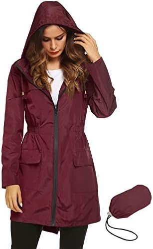 Lomon Women Waterproof Lightweight Rain Jacket Active Outdoo...