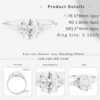 1.4 CT Moissanite Rings for Women, Engagement Rings for Wome...