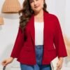 ShopWonder Women's Plus Size Casual Blazers Open Front Work ...