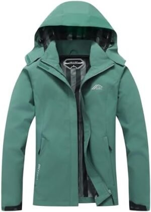 Women's Waterproof Raincoat Lightweight Rain Jacket Detachab... Women's Waterproof Raincoat Lightweight Rain Jacket Detachab...