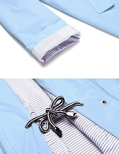 LOMON Raincoat Women Waterproof Long Hooded Trench Coats Lin...