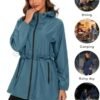 TCOT Rain Jackets for Women Waterproof Packable Hooded Rain ...