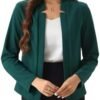 Allegra K Women's Work Office Blazer Notch Collar Long Sleev...