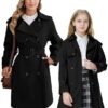 Betusline Girls & Women's Trench Coat Double Breasted Classi...