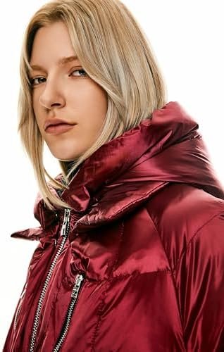 Orolay Women's Thickened Hooded Down Jacket – Winter Shiny P...