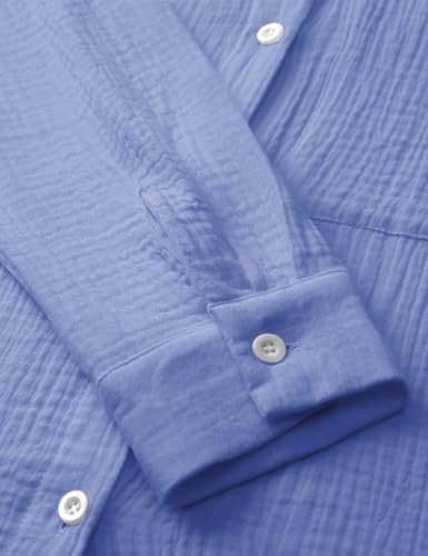 Totatuit Womens Cotton Button Down Shirts Long Sleeve Casual...