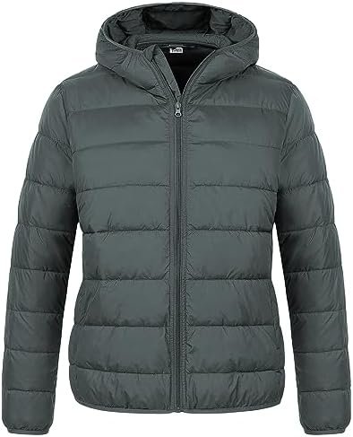 Chrisuno Women's Plus Size Lightweight Puffer Jacket Packabl...