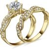 JewelryPalace Wedding Bands Engagement Rings for Women, 14K ...