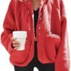 Nirovien Womens Fuzzy Fleece Jacket Button Down Sherpa Coats...