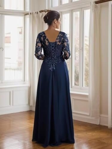 3/4 Sleeve Mother of The Bride Dresses for Wedding Sequin La...