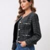 M.Infisavo Tweed Cardigan for Women Button Down Long Sleeve ...