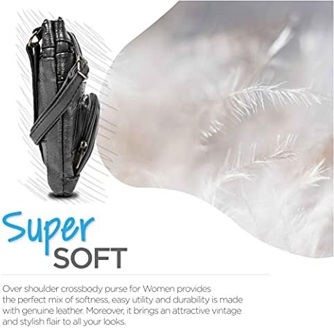 Krediz leather Crossbody Purses for Women, Multi Pocket Cros...