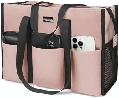 TOPDesign Utility Water Resistant Tote Bag with 13 Pockets, ...