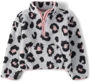 The Children's Place Girls' Cozy Sherpa Quarter-Zip Jacket The Children's Place Girls' Cozy Sherpa Quarter-Zip Jacket