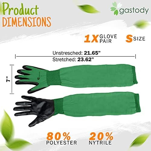 Gastody Long Sleeve Gardening Gloves Women and Men - Long C...
