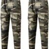 ZEFOTIM Casual Pants for Men Camouflage/Solid Color Cinch Bo...
