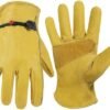 HLDD HANDLANDY Leather Work Gloves for Men & Women, Adjustab...