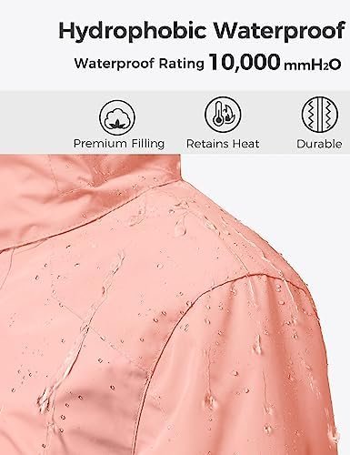 wantdo Girl's Ski Jacket Warm 3 in 1 Winter Coat Fleece Line...