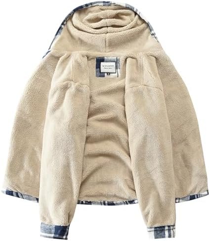 Women's Full Zip Fleece Flannel Jacket Plaid Sherpa Lined Ja...