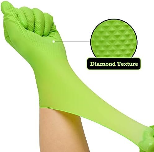 TitanFlex Thor Grip Heavy Duty Green Industrial Nitrile Glov...