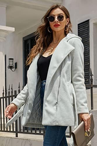 Bellivera Women Wool Jacket Blend Winter Mid Long Trench Coa...