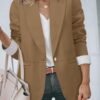 Genhoo Blazer Jackets for Women with Pockets Open Front Long...