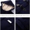 Flygo Women Sherpa Lined Hoodie Jacket Toggle Duffle Coat Wa...