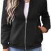 Women's Zip Up Sweatshirts Jackets Long Sleeve Bomber Jacket...