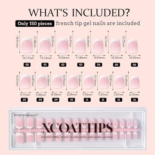 BTArtboxnails XCOATTIPS French Gel Nails - French Tip Press ...