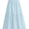 PRETTYGARDEN Summer Dresses for Women 2025 Eyelet Square Nec...