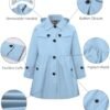 Betusline Girl's Rain Jackets Lightweight Waterproof Hooded ...