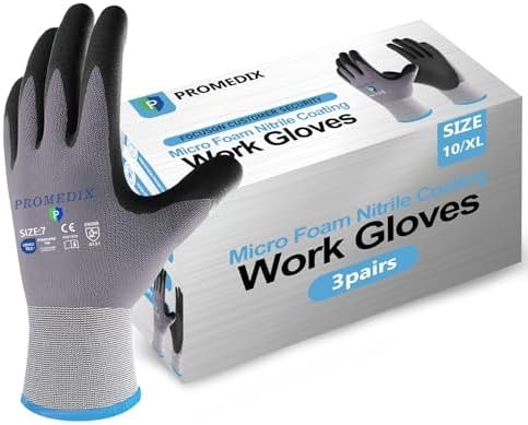 PROMEDIX P Nitrile Coated Work Gloves,MicroFoam Safety Work ...