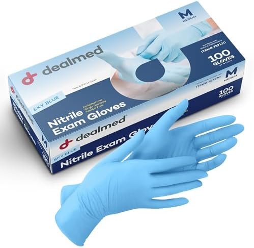 Dealmed Nitrile Exam Gloves - Powder-Free, Latex-Free, Dispo...