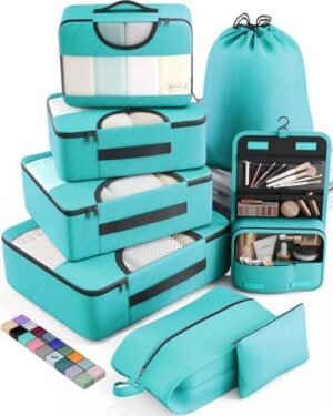 Veken 8 Set Packing Cubes for Kids, Travel Suitcase Essentia... Veken 8 Set Packing Cubes for Kids, Travel Suitcase Essentia...