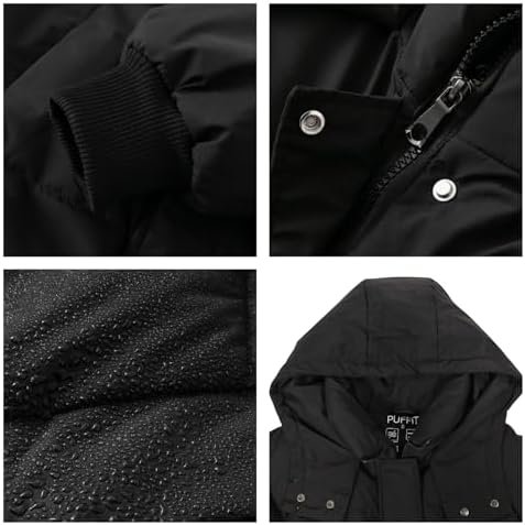 Long Puffer Jacket for Women,2024 Thickened Winter Coat Hood...