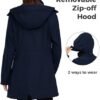 wantdo Women's Softshell Jacket Hooded Fleece Lined Waterpro...