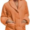 LA CERA Women's Fleece Bed Jacket - Stylish Notched Collar, ...