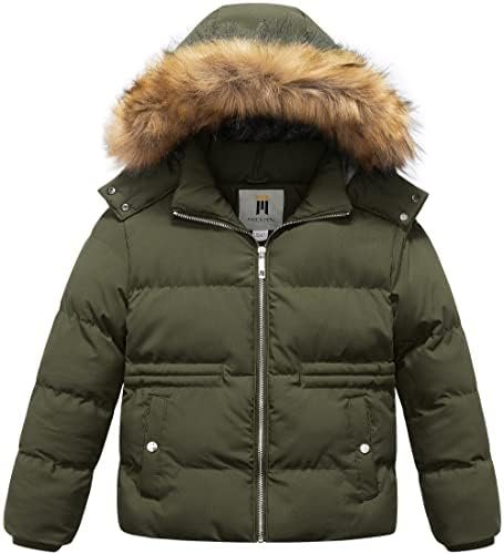 CREATMO US Girl's Kids Metallic Shiny Jacket with Detachable...