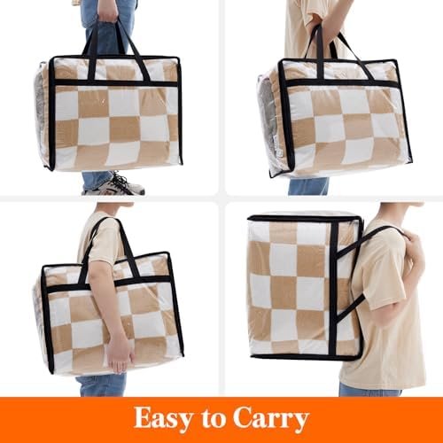 Lifewit 4 Pack Clear Clothes Storage Bags, 40L Plastic Blank...