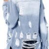 sexycherry Denim Jacket for Women Long Sleeve Classic Trucke...