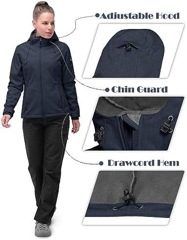 33,000ft Women's Softshell Jacket, Fleece Lined Warm Jacket ...