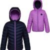 Rokka&Rolla Girls' Reversible Lightweight Puffer Jacket Hood...